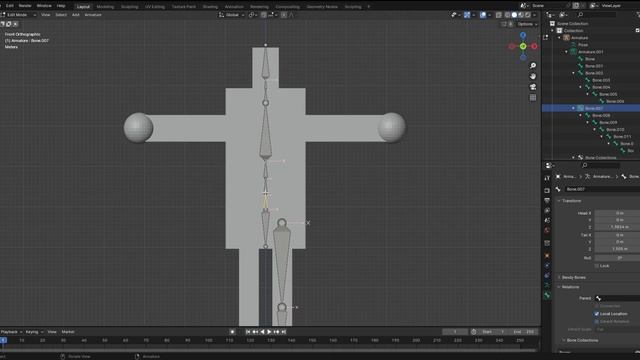 Blender IK Rigging 006 Body Head Add bones from pelvis = E Key смотреть онлайн