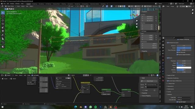 Blender anime style backgound timelapse смотреть онлайн