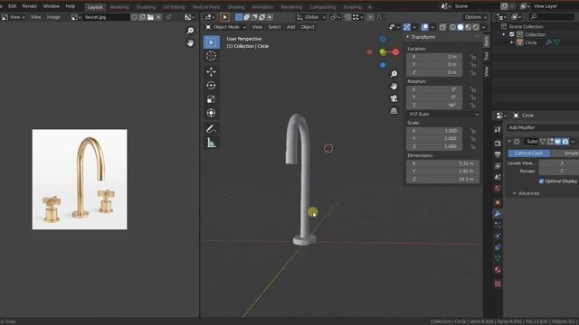Kitchen Faucet 3D modeling in Blender | Blender Nepali Tutorial смотреть онлайн