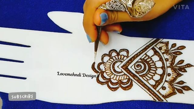 Latest Gulf Flower Henna Design || Big Flower Mehndi Design For Hands|| #mehndi #LovemehndiDesigns