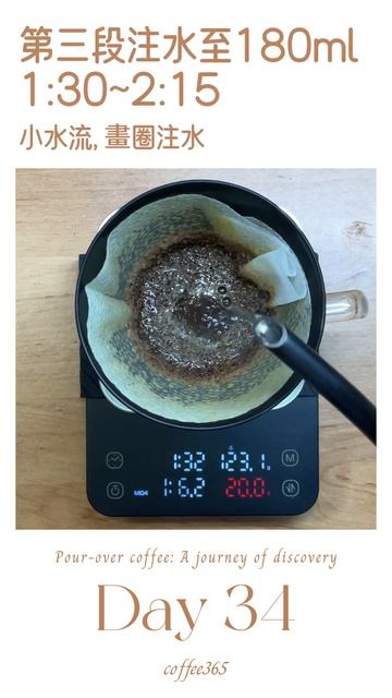 #手沖咖啡 #技巧 第34天 OREA V4 NARROW APEX 不使用 Negotiator 工具 沖煮方式
