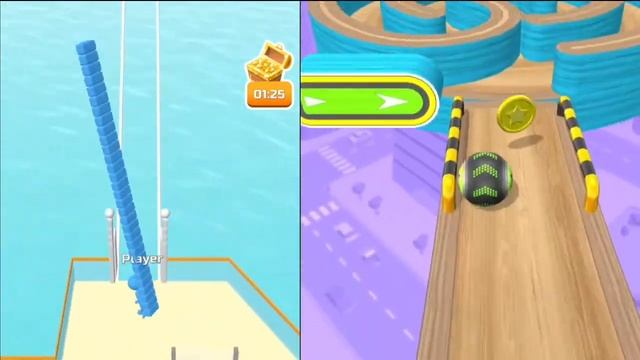 Satisfying Gameplay | Gaint rush ,Rolling balls ,Bridge Race ,Sprial Roll...🔴 смотреть онлайн