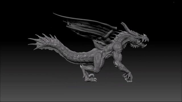 3d Dragon Turntable Zbrush Sculpt Turntable Model смотреть онлайн