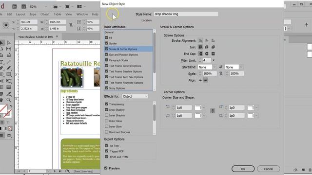 InDesign Tutorial How to Use Object Styles and Special Effects Drop Shadow, Rounded Corners смотреть онлайн