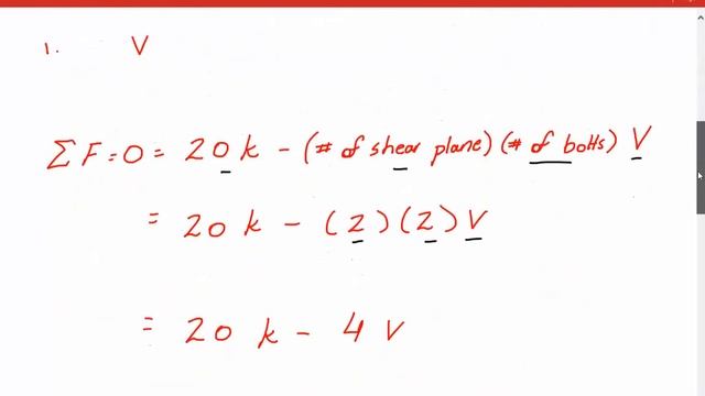 Average Shear Stress in Bolt for Double Shear Simple Connection, Mechanics of Materials Example 3 смотреть онлайн
