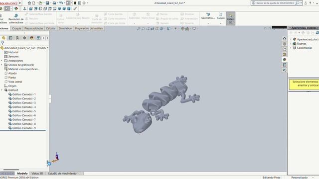 SOLIDWORKS Premium 2018 x64 Edition Articulated Lizard 5 2 Curl 2022 12 01 21 39 52 смотреть онлайн