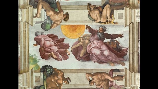 The Creation of the Sun and the Moon - Michelangelo Buonarroti смотреть онлайн