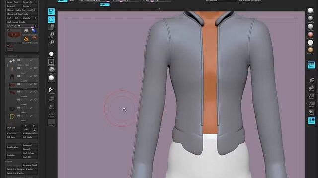 Zbrush clothing Creating the collar part 03 смотреть онлайн