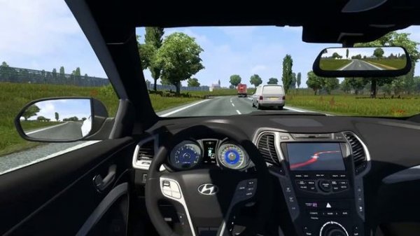 2014 Hyundai Santa Fe | ETS2 Car Mod | Steering Wheel Gameplay