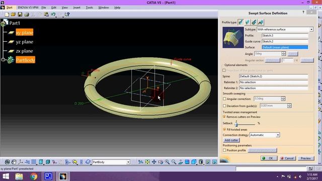 How To Make Endless Toroid In CATIA V5 смотреть онлайн