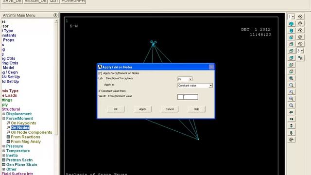 Basic Ansys Tutorials - Analysis of Space Truss смотреть онлайн