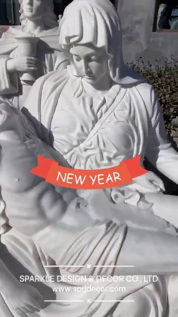 Famous White marble Pieta statue marble sculpture for church and graden decoration смотреть онлайн