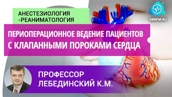 Профессор Лебединский К.М: Периоперационное ведение пациентов с клапанными пороками сердца смотреть онлайн