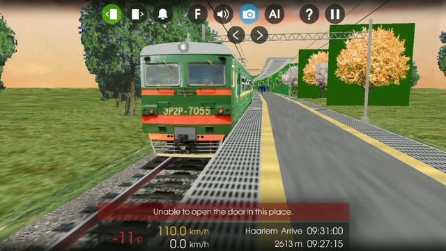 Прибытие и отправление электрички "ЭР2Р" в "Hmmsim 2" смотреть онлайн