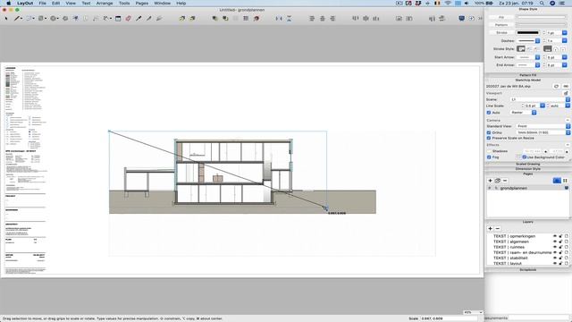 Dimension Skalp section in LayOut смотреть онлайн
