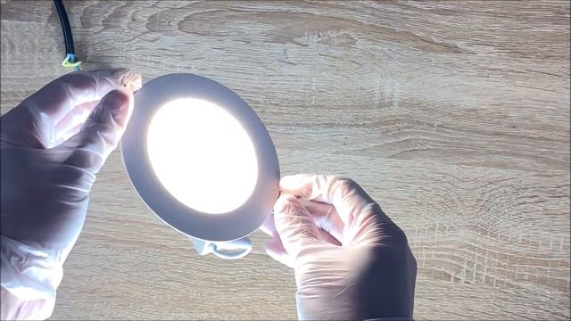 Bílý kruhový vestavný LED panel 120mm 6W teplá bílá | LEDsviti.cz смотреть онлайн