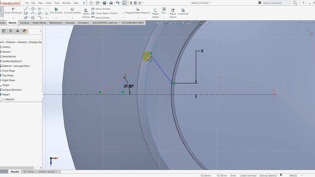 Water Jar - Surface Part Modelling - SolidWorks смотреть онлайн