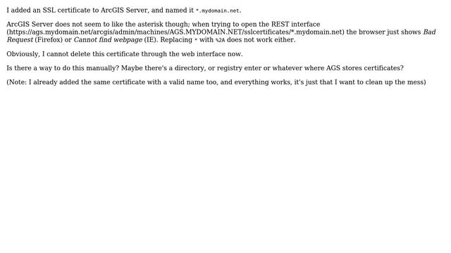 GIS: Delete an SSL certificate for ArcGIS Server смотреть онлайн