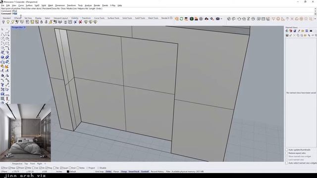 Rhino Interior Modeling | Modern Bedroom смотреть онлайн