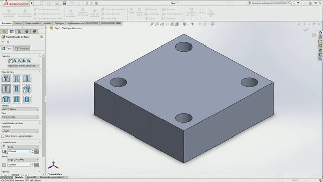 Solidworks #12 - Assistente de Furação смотреть онлайн