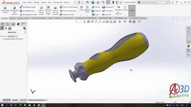 Solidworks tutorial | Design a screwdriver & render with keyshot - Part 1/2 смотреть онлайн