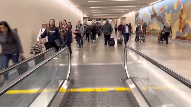 Walking from Security to the B Gates at Salt Lake City International Airport смотреть онлайн