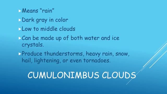 Types of Clouds ppt смотреть онлайн