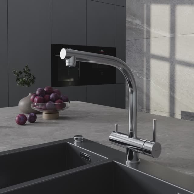 Смеситель для кухни CREA хром (Арт. 64840) смотреть онлайн