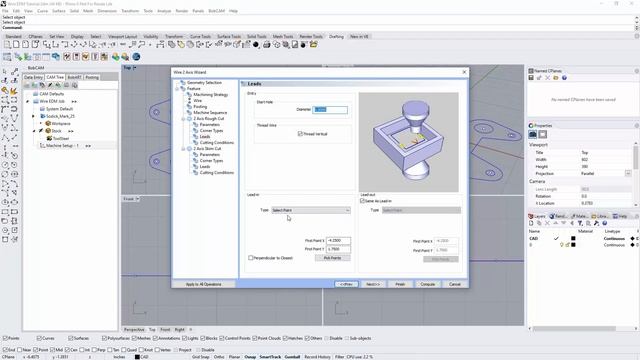 BobCAM for RHINO | Video 10 Wire EDM Tutorial смотреть онлайн