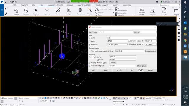 [Tekla Structures 2020] Bài 4 View Properties смотреть онлайн