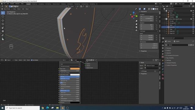 Creating a sports logo in Blender - Tutorial смотреть онлайн