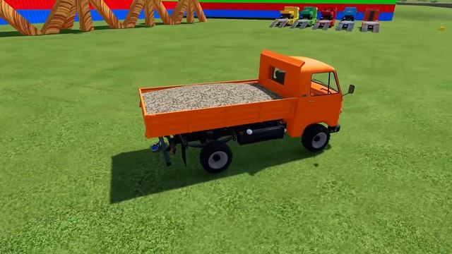 LOAD WOOD CHIPS & TRANSPORT WITH MERCEDES & MINI TRUCKS - Farming Simulator 22 смотреть онлайн