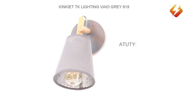 Kinkiet TK Lighting Vaio Grey 819 | hurtelektryczny.pl смотреть онлайн