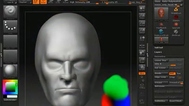 Zbrush - Custom palette trick for polypainting in Zbrush 3 смотреть онлайн