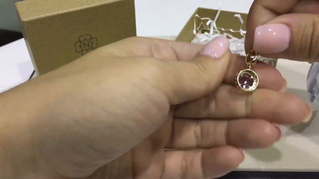 Подвеска 766 из желтого золота 585 пробы с аметистом и фианитами смотреть онлайн