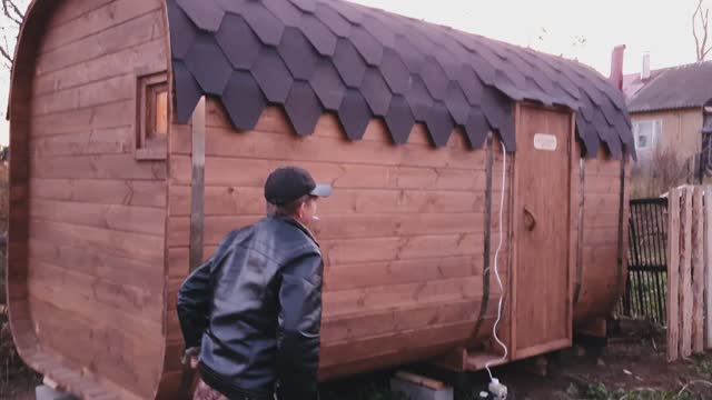 Баня "Квадро" 4 метра с боковым входом купить в Заволжье. смотреть онлайн