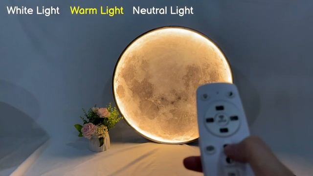 Aeyee Modern Art Deco Wall Sconce Dimmable LED Nightlight with Remote, Decorative Moon Wall Sconce смотреть онлайн