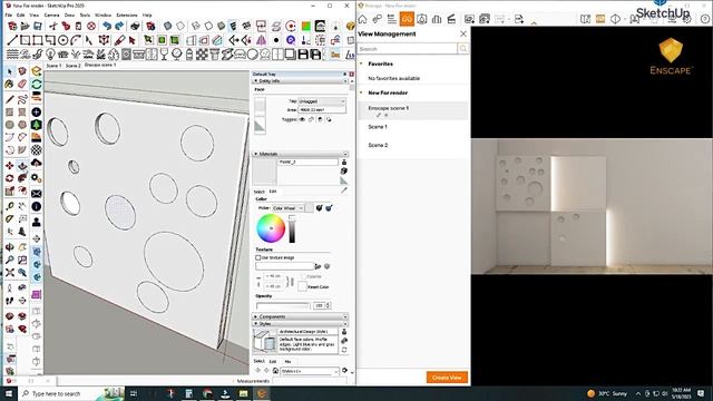 Decorative Wall Panels | Transformable Wall Panel | SketchUp Dynamic Enscape Ready Material & ligh смотреть онлайн