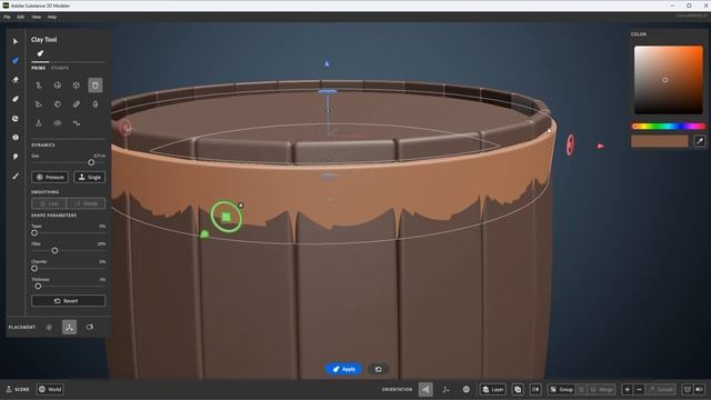 Creating a wooden barrel using Substance 3D Modeler смотреть онлайн