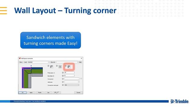 New for precast wall layout: turning corner - Tekla Structures 2020 смотреть онлайн