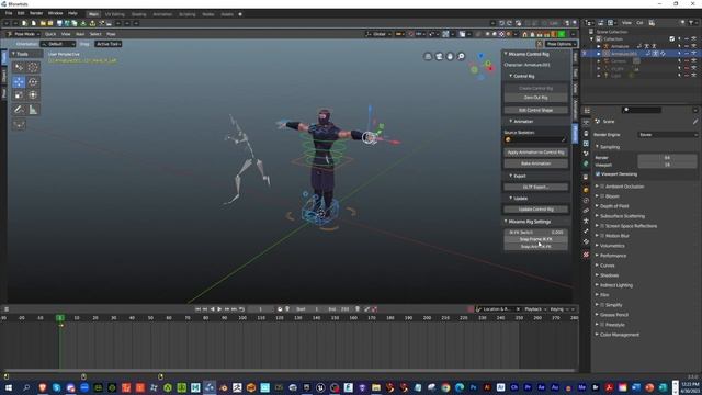 Adobe Mixamo Control Rig for Blender смотреть онлайн