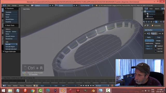 Blender: Modeling a Toaster for Beginners (Part 3) смотреть онлайн
