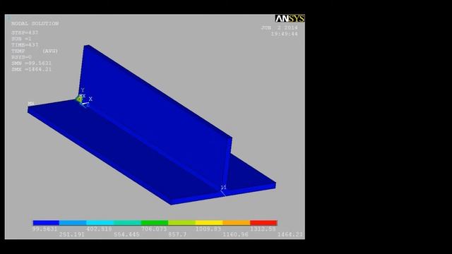Thermal Analysis of T-joint fillet смотреть онлайн