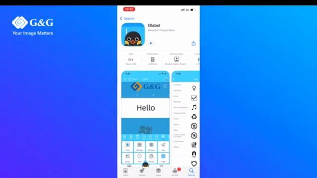 Портативный принтер этикеток GG-AT110HW