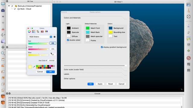 Change background color (CloudCompare) смотреть онлайн