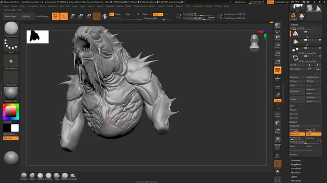 ZBrush to Photoshop Timelapse - 'Creature from the Deep' Concept смотреть онлайн