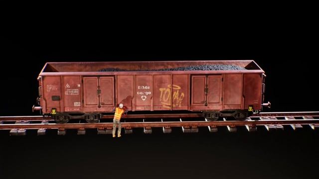 EAS Railway coal wagon 360 Blender, UE5 смотреть онлайн