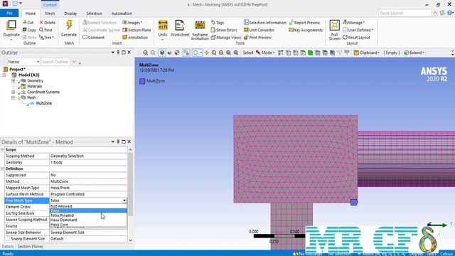 ANSYS Meshing Full Free Course, Session 2.4: Multizone смотреть онлайн