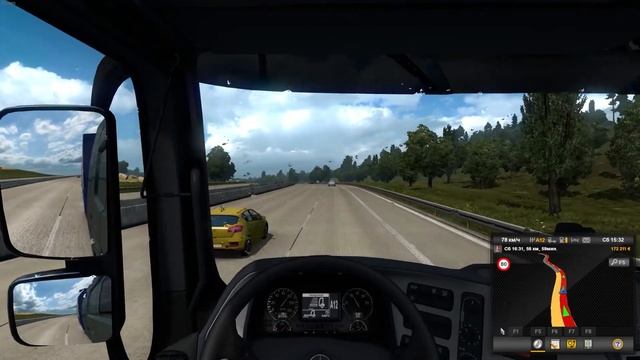 Euro Truck Simulator 2. Штутгарт-Мангейм. Медицинское оборудование. Двойная сцепка. смотреть онлайн