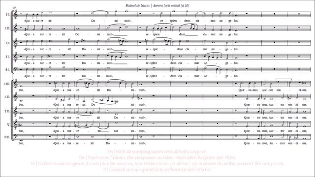 Roland de Lassus | Aurora lucis rutilat [á 10; Choir of Trinity College, University of Melbourne] смотреть онлайн